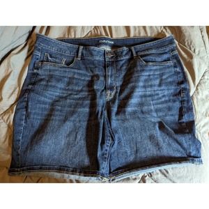 Maurice's Plus Size DenimFlex™ Dark Wash 8in Bermuda Short - size 24